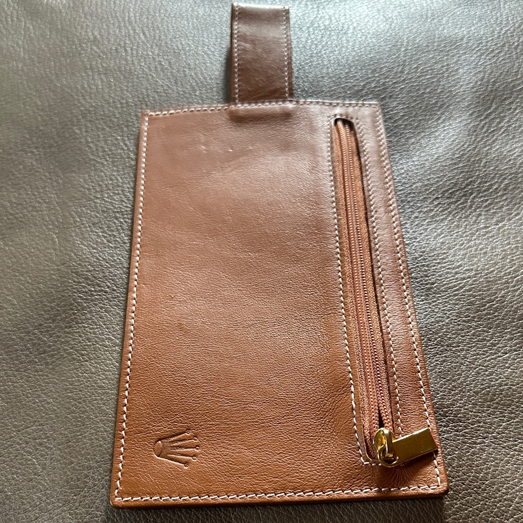 Rolex Brown Leather Mens Belt Wallet